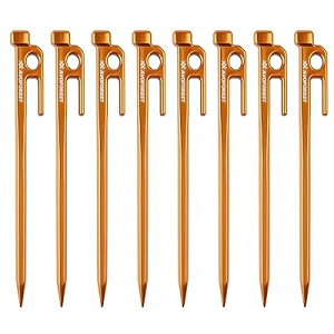 【業界初】 鍛造ペグ アルミ製 ペグ キャンプペグ 20cm 4本/8本セット 一体成型 溶接なし テントペグ 超軽量 高強度 錆びにくい テント用 タープ用 アウトドア/キャンプ 用品 岩場 砂浜 砂利 硬
