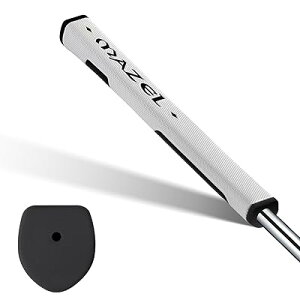 (マゼル) ゴルフパターグリップ 滑り止め 超軽量 快適 ゴルフパター用グリップ (スタンダード(2.0), ホワイト(Vシェープ))