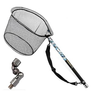 サンライク(SANLIKE) タモ網 玉網 9段階 伸縮 カーボン製 小継玉の柄 超軽量 釣りタモ タもアミ ランディングネット 磯玉セット 4つ折り枠 淡水海水両用 3M/5M/6M (5Mータモジョイント付き)