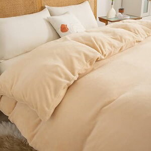 掛け布団カバー ダブル 冬 あったか 発熱 極細マイクロファイバー 厚手 起毛 もこもこ 毛布カバー 静電気抑制 全開ファスナー ヒモ8ヶ所付 羽毛布団カバー 通気速乾 ふわふわ 柔らかい 冬用