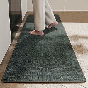 お風呂滑り止めマット 浴室足ふきマット 平織りラグマット 洗える 吸水 速乾 床マット ソフト玄関マット室内 キッチン (グレー, 45X150CM)