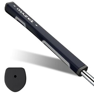 (マゼル) ゴルフパターグリップ 滑り止め 超軽量 快適 ゴルフパター用グリップ (スタンダード(2.0), ネイビーブルー(Vシェープ))