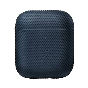 Curve Airpods Case - �Ȃ߂炩�Ȏ����̃V���R�[���P�[�X (�l�[�r�[) AirPods Gen 1 Gen 2�Ή�