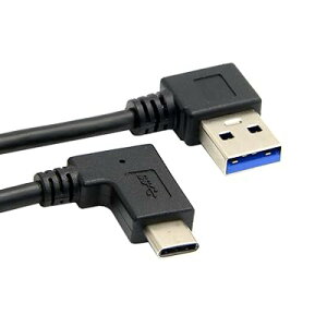 CY���o�[�V�u��USB 3.1�^�C�vC - C angled����90�x�E�p�x�t��USB 3.0�P�[�u��for MacBook & Tablet & Mobile Phone 30 cm