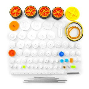 ギヤ 歯車 モーター ギア 高性能 プラスチック プーリー シャフトベルトウォームギアセット DIY パーツ おもちゃ車 ロボット用 (78個セット)