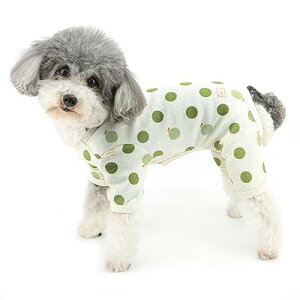 犬服 春 夏 犬用 つなぎ ロンパース 小型犬 服 かわいい 水玉柄 パジャマ カバーオール Dリング付き おしゃれ 可愛い 部屋着 寝間着 柔らかい 通気性 ペット ドッグウェア 洋服 ストライプ服