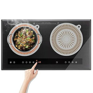 ihマット ihクッキングヒーターマット 温度変化により色が変わる 白系 グレーtoオレンジ 柄3 24cm 2枚 滑り止め 夏っぽい 傷防止 シリコンマット 断熱パッド