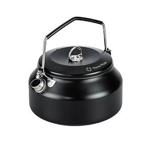 キャンプケトル アウトドア ケトル やかん ポット 直火 ステンレス 軽量 1-2人用 1.0L メッシュ収納袋付き ブラック