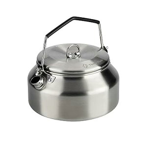 キャンプケトル アウトドア ケトル やかん ポット 直火 ステンレス 軽量 1-2人用 1.0L メッシュ収納袋付き