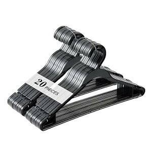 Hxhome ハンガー 20本組 衣類ハンガー 洗濯ハンガー 多機能収納 すべらない 省スペース 防風フック付き