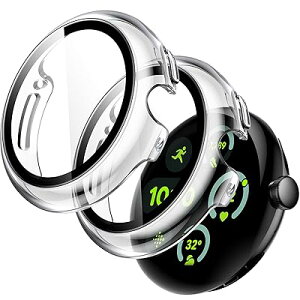 Google Pixel Watch 3/2/1 41mm�p �P�[�X �t���ی�t�B�����t�� 9H�����K���X�� �n�[�hPC�o���p�[ �S��