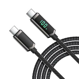 100W USB C to USB CP[uAiC҂ CP[u LEDfBXvCt ̏ꍇlphone 15, lPad Mini/Air/Pro, MacBook Pro, Samsung Galaxy S22/S10, Pixel,
