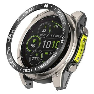 for Garmin�K�[�~�� Fenix 8 AMOLED 47mm �x�[�������O �ی샊���O �X�e�����X �J�o�[ �P�[�X ���h�~