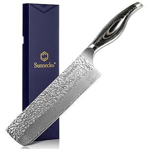 包丁 ダマスカス 73層 菜切り包丁 中華包丁 180mm キッチン 槌目 よく切れる 家庭用 両刃包丁 ステンレス 高級 プレゼント