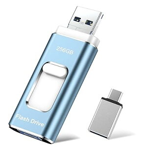 【多機能データ管理】256GB USBメモリー 4in1 iphone対応usbメモリUSB 3.0 フラッシュドライブ IOS/USB/Type-C/micro usb フラッシュメモリ 両面挿しスマホ USB メモリー データ 転送保存 写真 バ