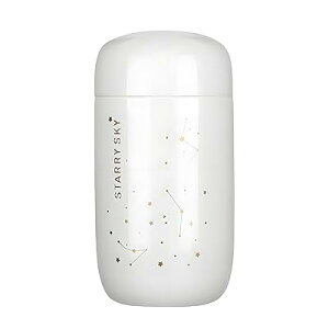 水筒 ミニ 200ml 魔法瓶 ステンレスボトル トラベルボトル タンブラー 蓋付き こぼれない 軽量 洗いやすい ミニ水筒 可愛い 真空断熱ボトル 星空カップ (ホワイト)