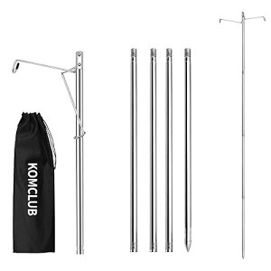 �����^���X�^���h �����^���|�[�� ��� �X�e�����X�� ���a16mm �S��190cm 4�i�K�������� ���C�g�X�^���h �����^���n���K�[�t�� �ł����ݎ� �y�� �R���p�N�g �g�ѕ֗� �L�����v�݉c�p