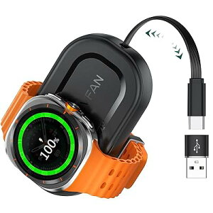 Galaxy Watch用 充電器 Galaxy Watch7用 充電ケーブル 引き込み式 充電ケーブル ギャラクシーウォッチ 充電ドック USB C&USB A デュアルポート用 磁気充電 Samsung Galaxy Watch 7/Ultra/