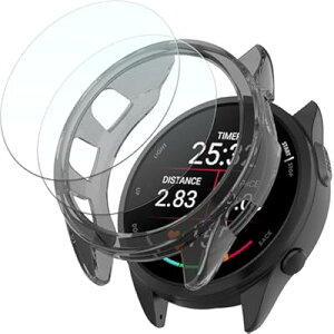 �u�P�[�X�ƃK���X�t�C�����Z�b�g�vFOR Garmin Forerunner165/�K�[�~��Forerunner165 music �ی�J�o�[ �K