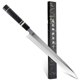 包丁 正夫 柳刃包丁 刃渡り270mm ステンレス鋼 刺身包丁 片刃 ツールハンドル素材は黒檀と黒い牛角