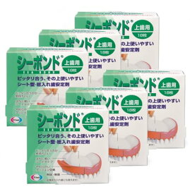 【6箱】シーボンド 上歯用 シートタイプ 総入れ歯安定剤 18枚 ＼早いもの勝ちクーポン配布中／【AA】