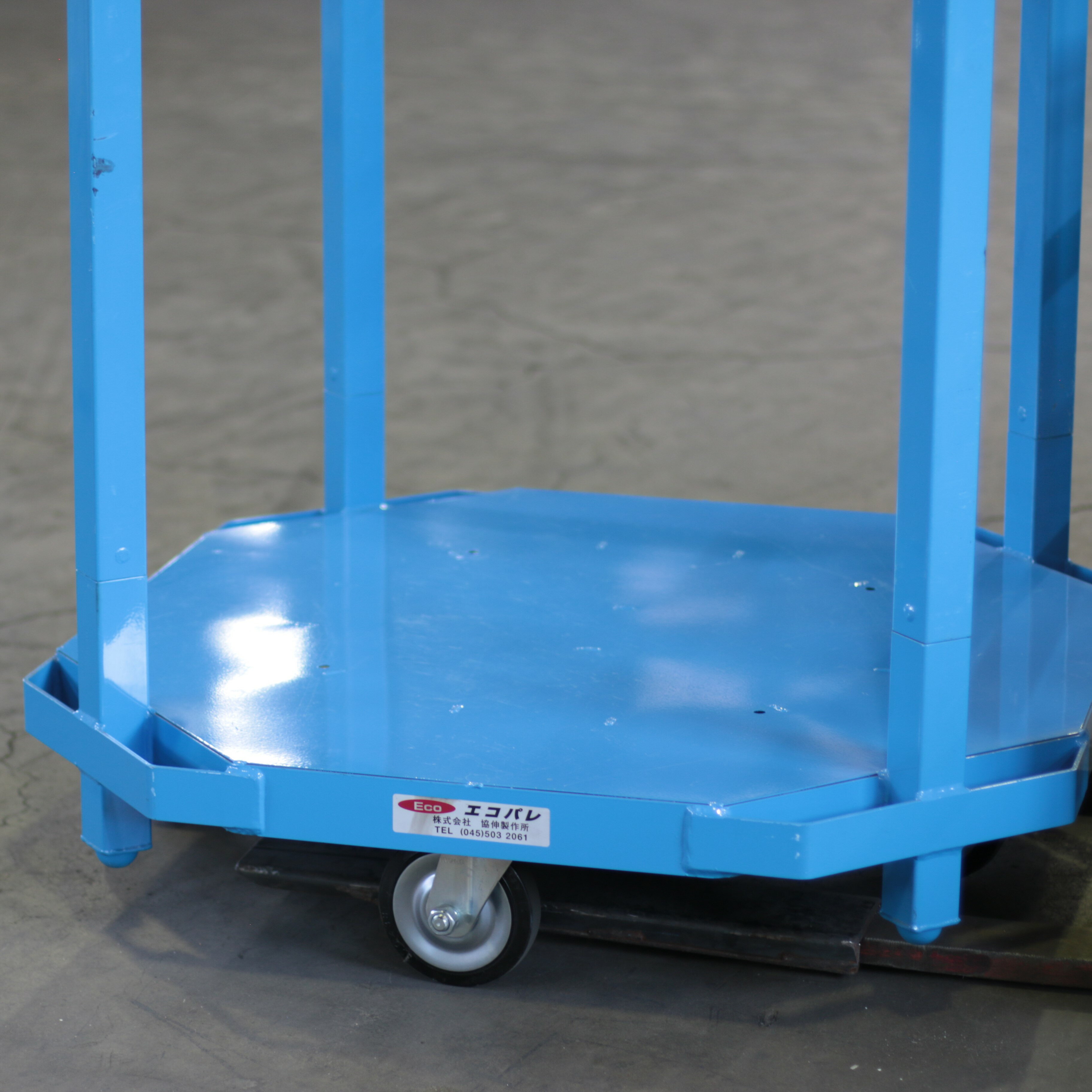 エコパレ丸形フレコン台車段積み1m3用建設資材・廃棄物用コンテナ建設現場送料無料