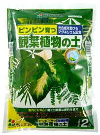 国内一律 送料無料 快適生活ピンピン育つ 観葉植物の土 2L 1袋入り室内でも安心。軽くて清潔。元肥入りで肥料配合の手間なし。