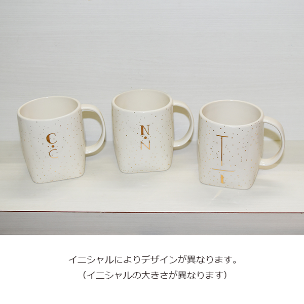 【再入荷予定なし】ANTHROPOLOGIE アンソロポロジー イニシャルマグ マグカップ Gilded Shapes Monogram Mug |  京都ブルーラパン　楽天市場店