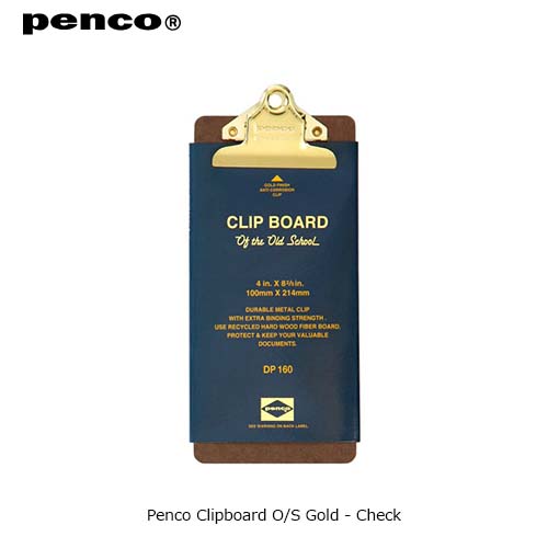 PENCO 大人気 ペンコ クリップボードO 【同梱不可】 S ゴールド ハイタイド チェック
