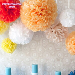 y[1ʂɂ3܂Łz PAPER POM-POM 30cm y[p[|| r[ fRObY V NX}X
