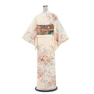 【レンタル】訪問着 フルセットレンタル / クリーム200 / 付下げ 着物 結婚式 入学式 卒業式 卒園式 七五…