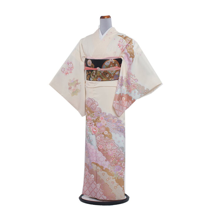 レンタル】【正絹】訪問着レンタル 380 薄ピンク/結婚式・入学式・お宮 