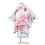 【レンタル】七五三 着物 2歳 女の子 / 2033 水色 鞠と大華 / レンタル 七五三レンタル 2歳女の子 二歳 …