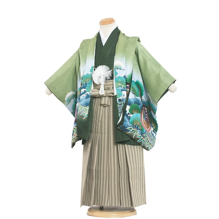 楽天市場 レンタル 簡単着付け袴 七五三 着物 男の子 三歳 3026グリーン 兜に軍配 男児3歳用 羽織袴 3歳 セット 七五三 袴 男の子 七五三 着物 男の子 フルセット レンタル 3歳男の子 着物レンタル はかま 袴 男児 袴セット レンタル七五三 貸衣装 貸衣裳 往復