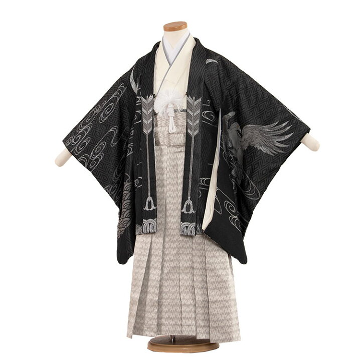 楽天市場 レンタル かんたん着付け袴 七五三 着物 5歳 男の子 フルセット 羽織袴 はかま レンタル 着物レンタル 子供着物 5歳男の子 七五三レンタル 七五三フルセット 753 羽織 袴 結婚式 発表会 卒園式 新品足袋プレゼント 往復送料無料 5373 ブラック 黒 月