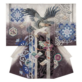 【レンタル】お宮参り 着物 レンタル 男の子 祝い着 男 産着 産着レンタル 祝着レンタル 着物レンタル 男の子産着 お宮参り 初着 宮参り 京都 赤ちゃん 掛け着お食い初め 初着 祝い着 赤ちゃん着物 記念撮影 鷹 兜 格安 安い 往復送料無料 2557 鷹 白