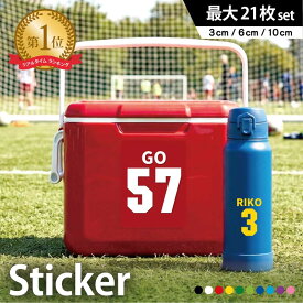 ステッカー 名前シール サッカー 防水 背番号 水筒 クーラーボックス ボール かっこいい 野球 名入れ バスケットボール バレー 部活 チーム 数字 ナンバー おしゃれ 名入れ お誕生月 お誕生日 簡単に貼れる 入学記念 オリジナル 制作 推しアイスバッグ 大人用