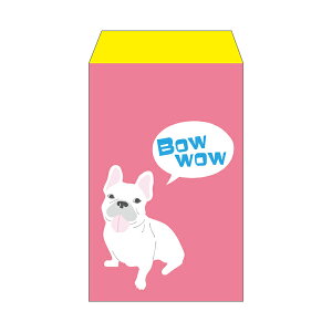 フレンチブルドッグ(ピンク)/ポチ袋(中)5枚セット お年玉袋・ぽち袋・おしゃれでかわいい多目的祝儀袋