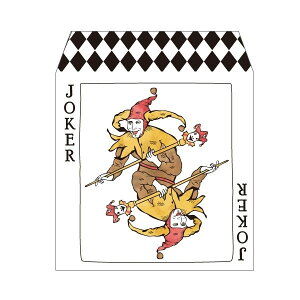 トランプ・ジョーカー/コイン用ポチ袋(小)5枚セット お年玉袋・ぽち袋・おしゃれでかわいい多目的祝儀袋