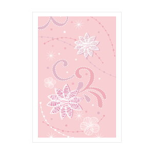 キラキラフラワー【ポストカード】3枚セット/おしゃれでかわいい京都かみんぐ限定ポストカードアート