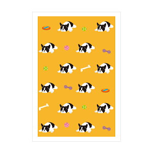 フレンチブルドッグ・オレンジ(犬)【ポストカード】3枚セット/おしゃれでかわいい京都かみんぐ限定ポストカードアート