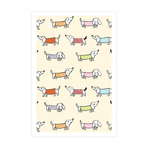 ダックスフンド(ダックスフント・犬)【ポストカード】3枚セット/おしゃれでかわいい京都かみんぐ限定ポストカードアート