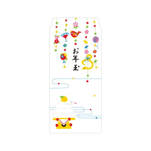 【2025年お年玉袋】鏡餅(大)/3枚【和紙製ポチ袋】