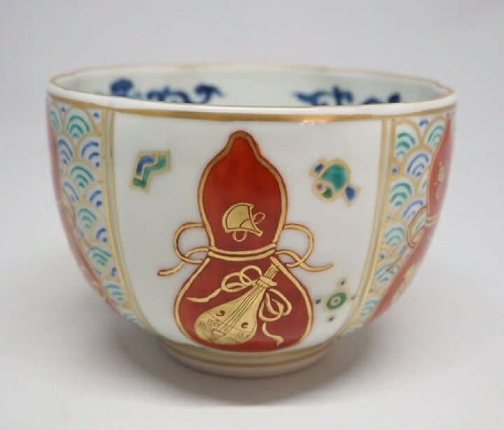 楽天市場】金襴手六瓢絵 茶碗 林淡幽 : 京都 茶道具 出野祐