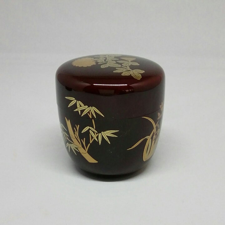 楽天市場】溜中棗 四君子蒔絵内銀 山下泰園 : 京都 茶道具 出野祐