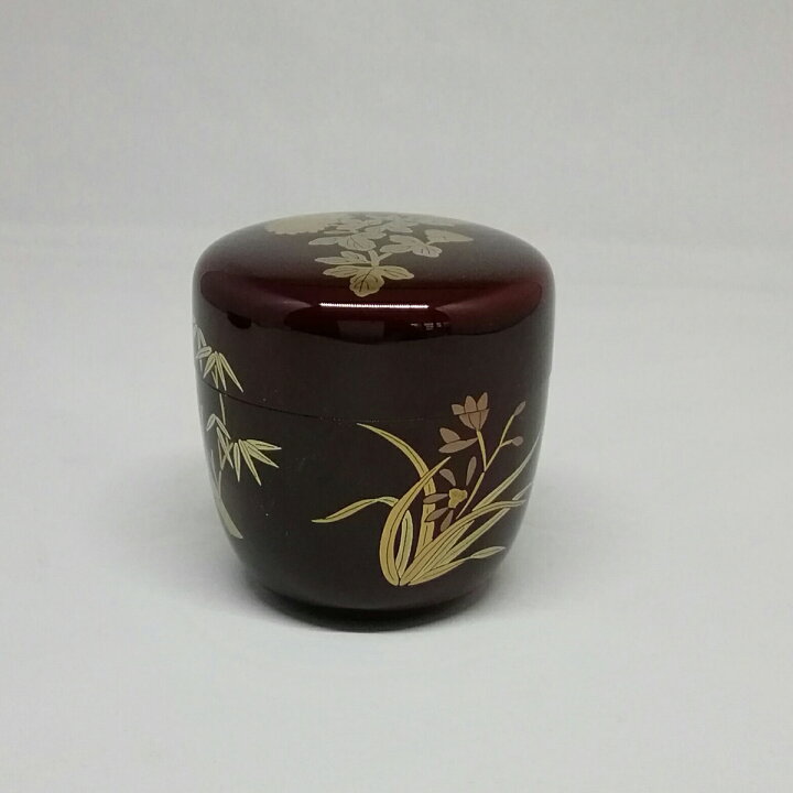楽天市場】溜中棗 四君子蒔絵内銀 山下泰園 : 京都 茶道具 出野祐