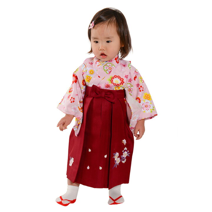 楽天市場】初節句 女の子着物 袴 セット 本格派 はかま 70cm 80cm 100 