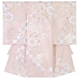 【ポイント5倍 期間12/4 20:00〜12/11 01:59】お宮参り 初着 女の子 産着 着物 ポリエステル お祝い着 赤ちゃん アイボリー 紫 黄 ピンク 牡丹 花 化粧箱入り 女児 販売