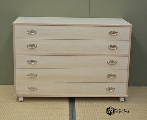 シルバー取っ手 桐たんす 桐 押入 収納 桐箪笥 たとう紙サイズ幅100cm高さ70cm 5段 桐タンス チェスト 押入 収納 ストッパーキャスター付 肥前桐民芸 国産品 京都市やま オリジナル 着物用 日本