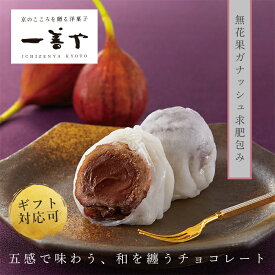 無花果チョコガナッシュ求肥包み5個入｜チョコレート ギフト 個包装 送料無料 高級 バレンタイン2026 贈り物 喜ばれる いちじく スイーツ お菓子 くるみ おしゃれ インパクト イチジク 誕生日 女性 お取り寄せ お土産 おみやげ 手土産 いちぜんや 一膳や 一膳屋